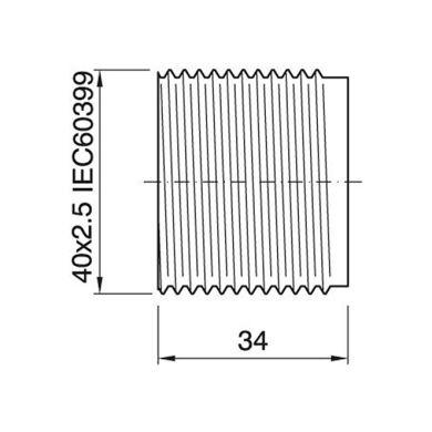 Copper plated threaded outer shell for 3-pieces metal lampholder, in metal