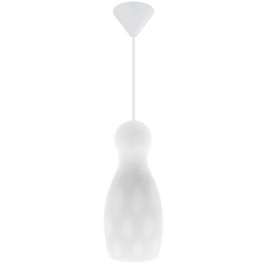 Colgante HERNER pequeño 1xE27 Al.Reg.xD.12cm cristal Blanco