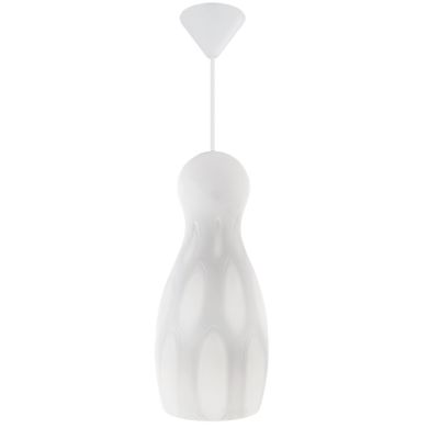 Suspensão HERNER grande 1xE27 Alt.Reg.xD.15cm Vidro Branco