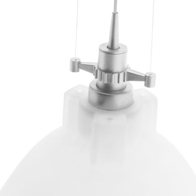 Pendant Light HERNER 1xE27 H.Reg.xD.32cm Glass White/Silver