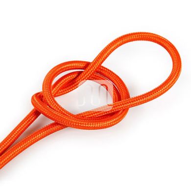 Cable eléctrico cubierto con tela redonda flexible H03VV-F 2x0,75 D.6.2mm naranja TO64