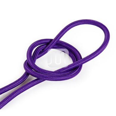 Cable eléctrico cubierto con tela redonda flexible H03VV-F 2x0,75 D.6.2mm violeta TO63