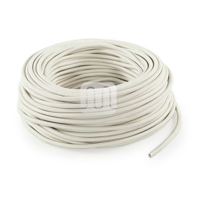Cable eléctrico cubierto con tela redonda flexible H03VV-F 2x0,75 D.6.2mm beige TO78