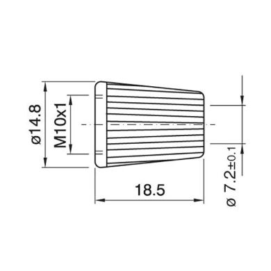 Tapon presacable para cables SC15 e SC20, en resina termoplástica blanca