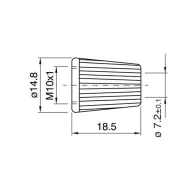 Ring nut for artt. SC15 and SC20, gold thermoplastic resin