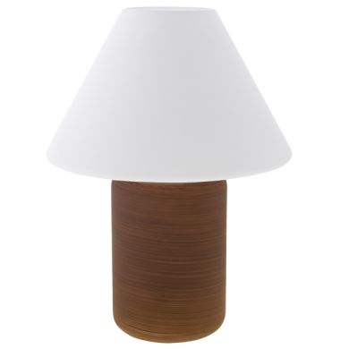 Table Lamp HERNER 1xE27 H.37xD.27cm Glass Brown/White