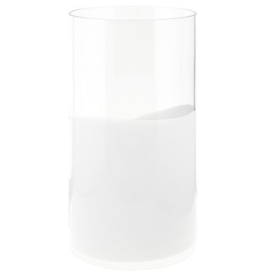 Candeeiro de mesa HERNER 1xE14 Alt.35xD.18cm Vidro Branco/Transparente