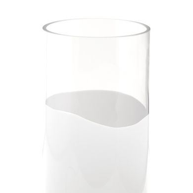 Candeeiro de mesa HERNER 1xE14 Alt.35xD.18cm Vidro Branco/Transparente