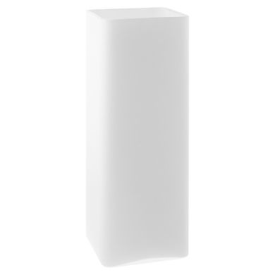 Candeeiro de mesa HERNER 1xE14 C.10,5xL.10,5xAlt.30,5cm Vidro Branco