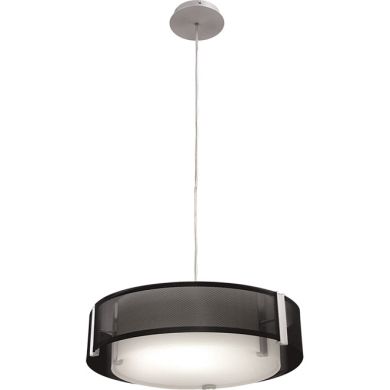 Suspensão IVONE 3xE27 Alt.Reg.xD.45cm Preto/Níquel