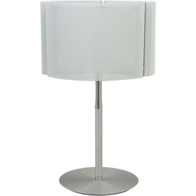 Candeeiro de mesa IVONE 1xE27 Alt.50xD.30cm Branco/Níquel