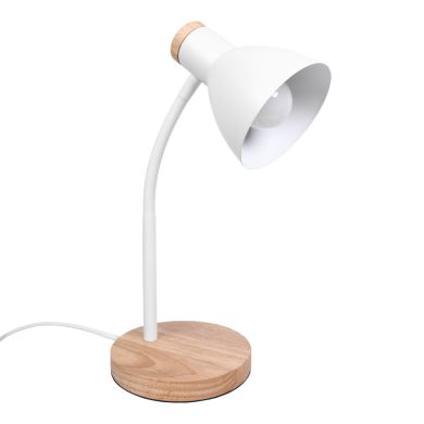 Table Lamp ARGOS 1xE27 H.42xD.12cm White/Wood