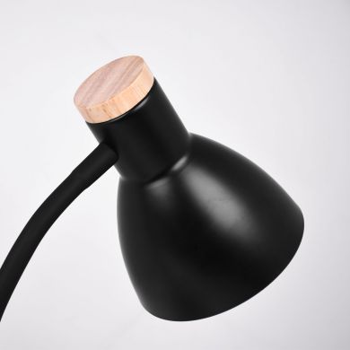 Table Lamp ARGOS 1xE27 H.42xD.12cm Black/Wood
