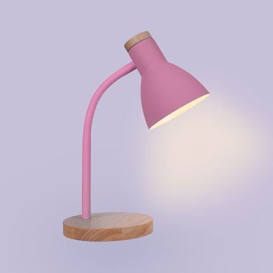 Table Lamp ARGOS 1xE27 H.42xD.15cm Pink/Wood