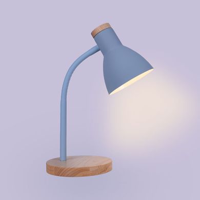 Table Lamp ARGOS 1xE27 H.42xD.15cm Blue/Wood