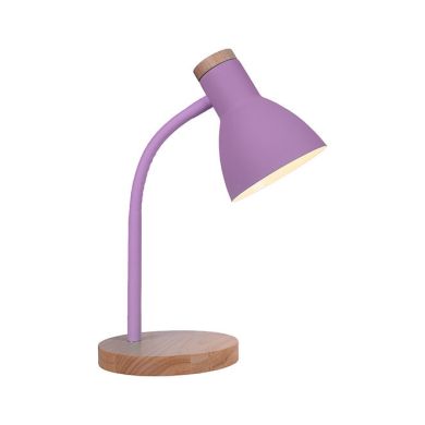 Table Lamp ARGOS 1xE27 H.42xD.15cm Purple/Wood