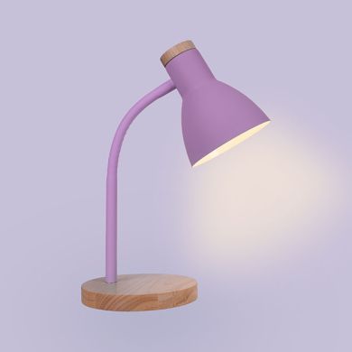 Table Lamp ARGOS 1xE27 H.42xD.15cm Purple/Wood