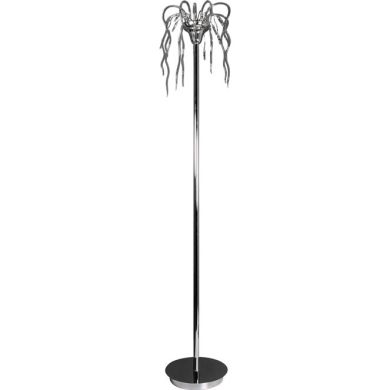 Lámpara de Pie ERFOUD 9xG4 12V Al.174xD.37cm cristal Cromo