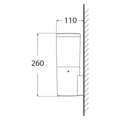 Wall Lamp AMELIA 1xE27 8,5W CCT (3colors) switch IP55 L.10xW.11xH.26cm black resin