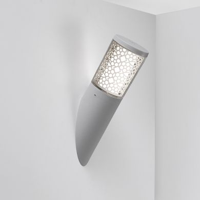 Aplique CARLO DECO 1xGU10 4,8W botão CCT (2cores) IP55 C.10xL.17xAlt.34cm resina cinza