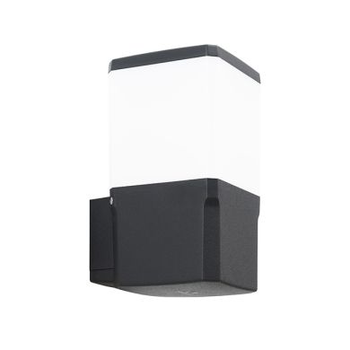 Wall Lamp VIRGILIO 1xE27 11W CCT (3colors) switch IP55 L.13,1xW.15,5xH.25cm black resin
