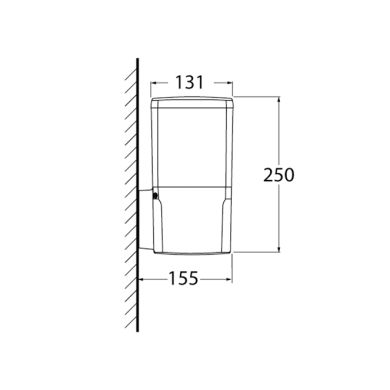 Wall Lamp VIRGILIO 1xE27 11W CCT (3colors) switch IP55 L.13,1xW.15,5xH.25cm black resin