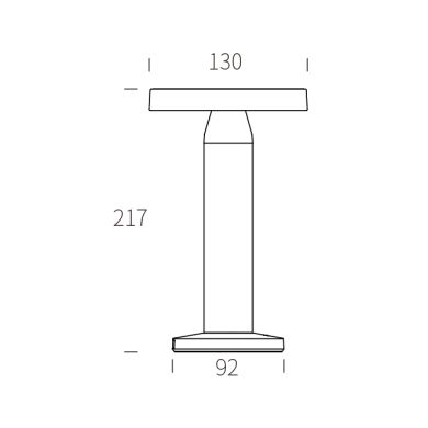 Candeeiro de mesa portátil ALCAIDE 2W LED 2700K pr