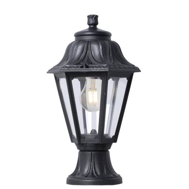 Farola ANNA 1xE27 IP55 Al.38,5xD.22cm resina negra