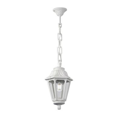 Suspensão ANNA 1xE27 IP55 Alt.80xD.22cm resina branca