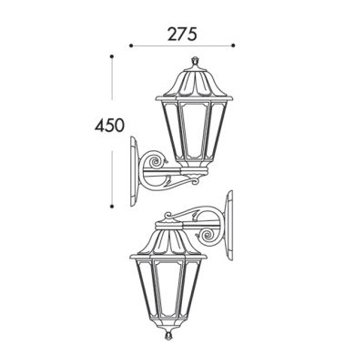 Wall Lamp ANNA 1xE27 IP55 L.22xW.27,5xH.45cm black resin