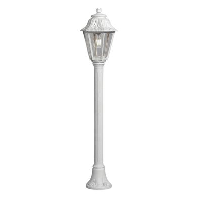 Farola ANNA 1xE27 8,5W con pulsador CCT (3colores) IP55 Al.110xD.22cm resina blanca