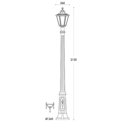 Pillar RUT 1xE27 11W CCT (3colors) switch IP55 H.213xD.26cm black resin