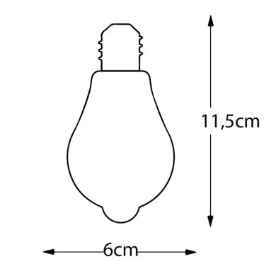 Light bulb E27 with movement sensor IR IP20, detection angle 360º, in PC with UV protection