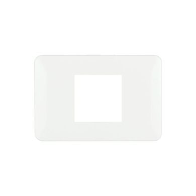 Espelho simples QUADRA 45 LATINA quadrado branco para aro de fixação (2 módulos)