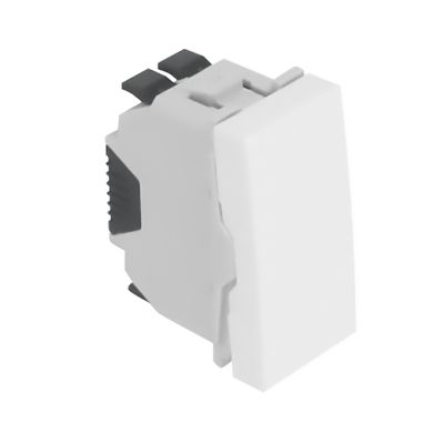 Interruptor Unipolar QUADRA45 (1 módulo) 10AX 250Vac en blanco