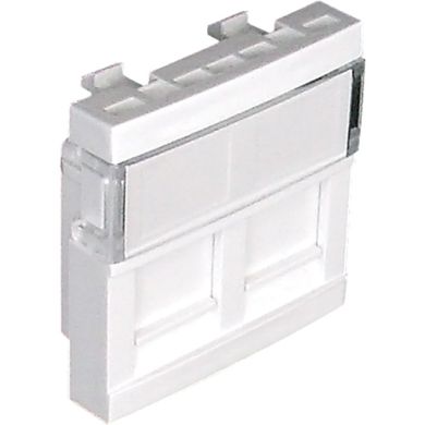 Doble módulo QUADRA45 para Conectores RJ45 (2 módulos) en blanco