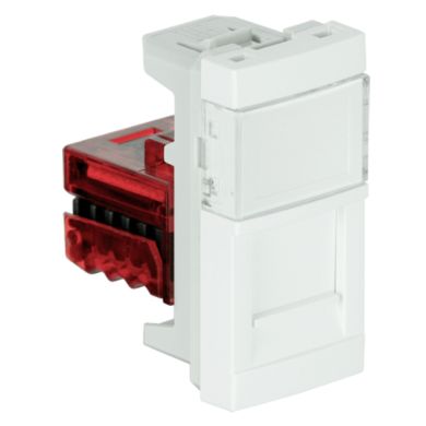 Módulo QUADRA45 con Conector Hembra RJ45 Cat. 6 UTP (250 MHz) (1 módulo) en blanco mate