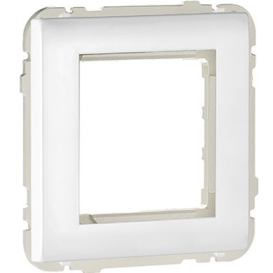 Aro central universal QUADRA45 /Adaptador APOLO5000 para módulos 45x45 branco