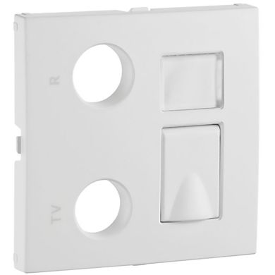 Tapa LOGUS90 para Tomas Múltiples R-TV-RJ45/R-TV-RJ45-FO en blanco