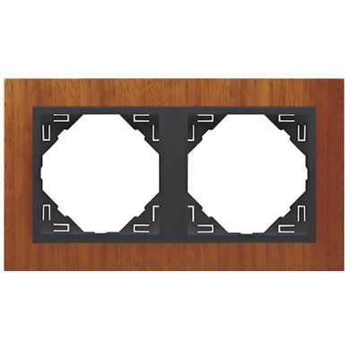 Double Frame LOGUS90 in mahogany/grey