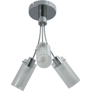 Plafond OLÍVIA 3xGU10 Alt.37xD.30cm Cromado