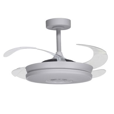 Ceiling fan DC COLORS MINI white, 4retractable blades, 48W LED 3000|4000|6000K APP H.35/45xD.91/40cm