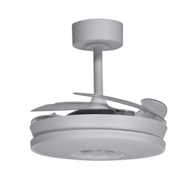 Ceiling fan DC COLORS MINI white, 4retractable blades, 48W LED 3000|4000|6000K APP H.35/45xD.91/40cm