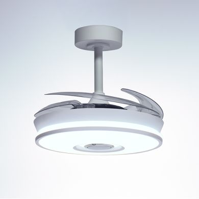 Ceiling fan DC COLORS MINI white, 4retractable blades, 48W LED 3000|4000|6000K APP H.35/45xD.91/40cm