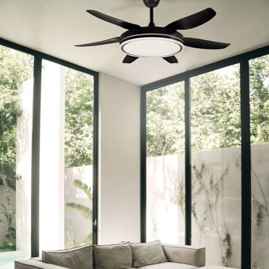 Ceiling fan ORION black 6 blades 72W LED 3000|4000|6000K H.35xD.132/50cm