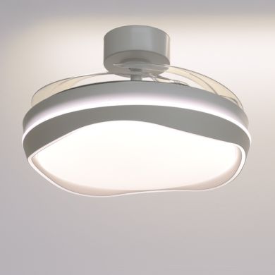 Ventoinha de tecto ALMATI branco, 4 palas retráteis, 72W LED 3000|4000|6000K, Alt.35xD.108/50cm