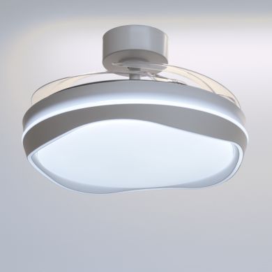 Ventoinha de tecto ALMATI branco, 4 palas retráteis, 72W LED 3000|4000|6000K, Alt.35xD.108/50cm