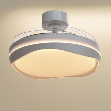 Ventoinha de tecto ALMATI branco, 4 palas retráteis, 72W LED 3000|4000|6000K, Alt.35xD.108/50cm