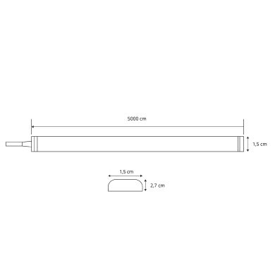 Tira LED ENTERPRISE neón 230V 8W/m 6000K IP65