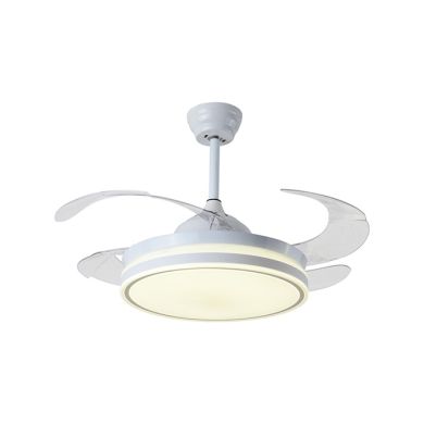 Ceiling fan DC ASGARD MINI white, 4 retractable blades, 48W LED 3000|4000|6000K, H.45xD.91/40cm